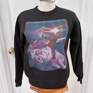Marvel Black Sweatshirt with Colorful Graphic